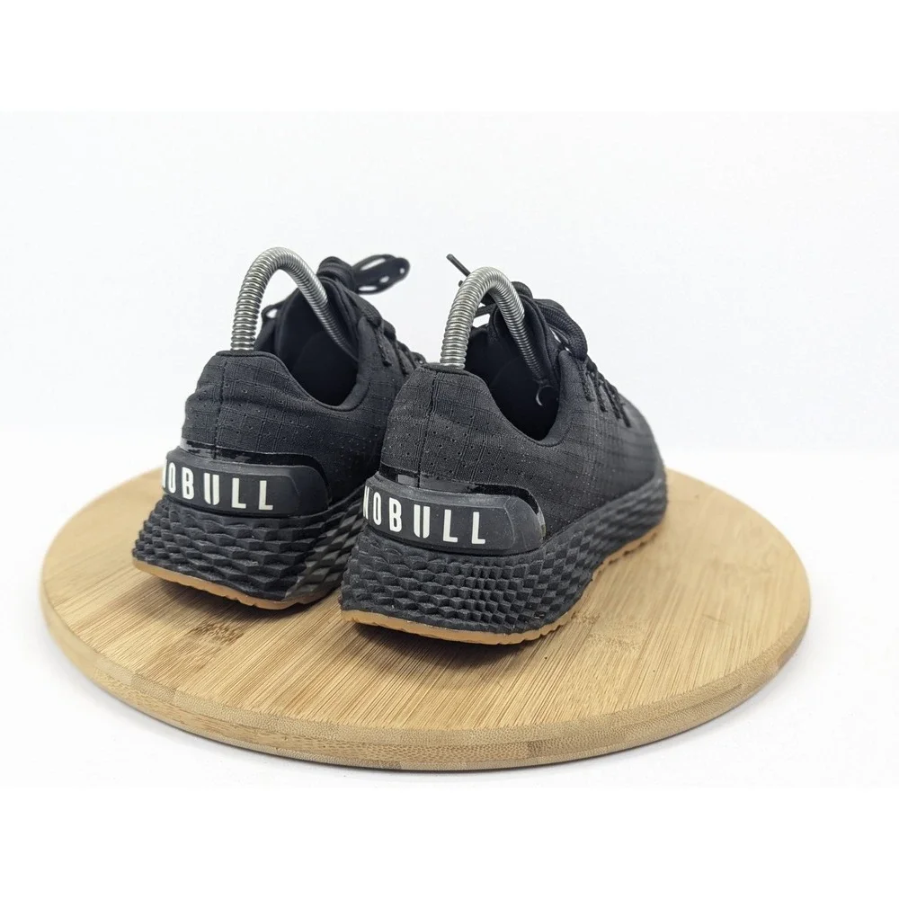 No Bull Knit Trainer Shoes Womans 7 Black Gum Running All day Gym Workout
